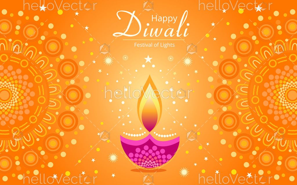 Happy Diwali vector decorative background. - Download Graphics & Vectors