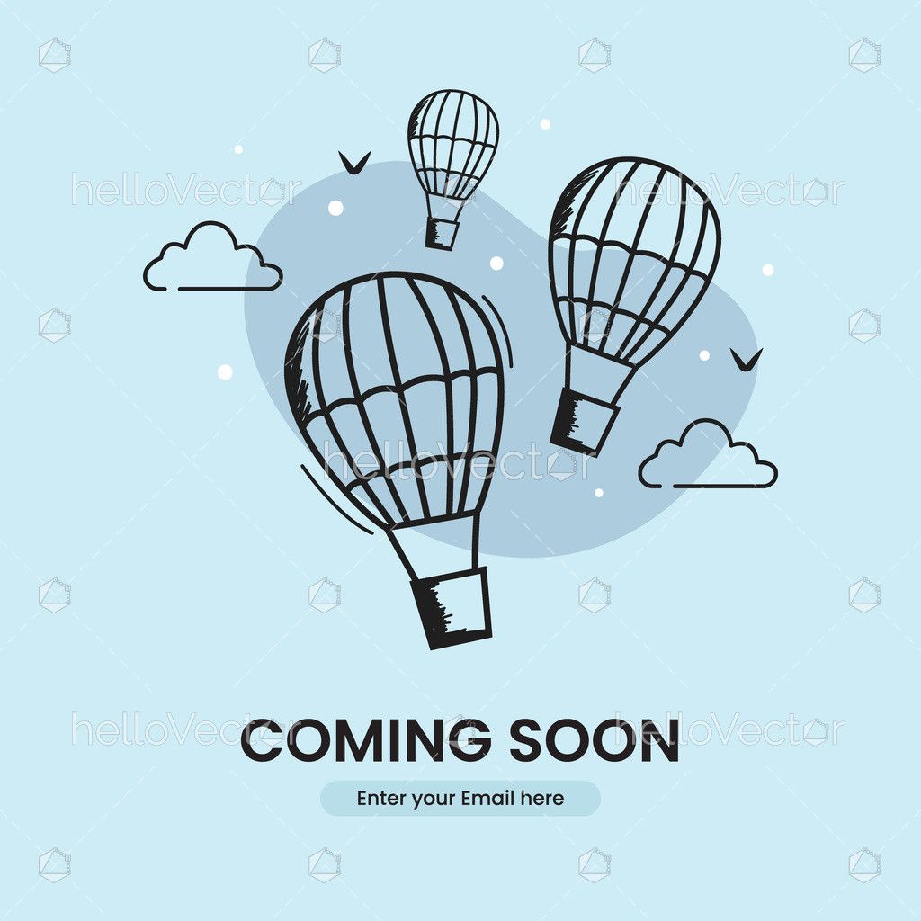 Website coming soon landing page template Download Graphics & Vectors