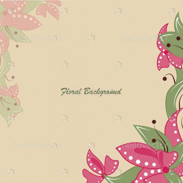Floral banner background - Vector illustration 