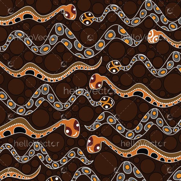 Aboriginal art vector seamless background