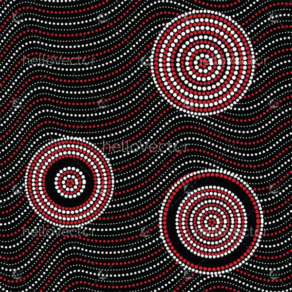 Aboriginal art vector background. 
