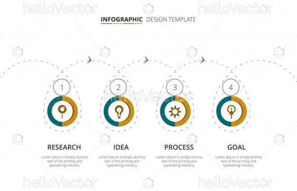 Process infographic template design