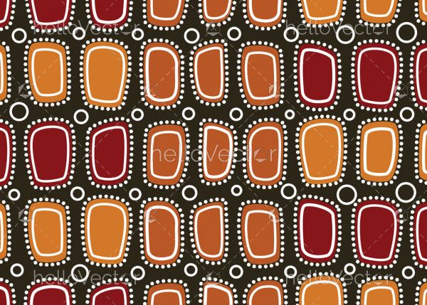Aboriginal dot art vector seamless background. 