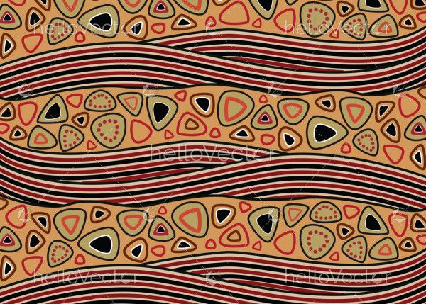 Aboriginal abstract pattern vector seamless background. 