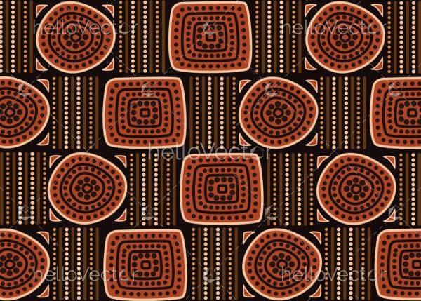 Aboriginal dot art vector seamless background. 