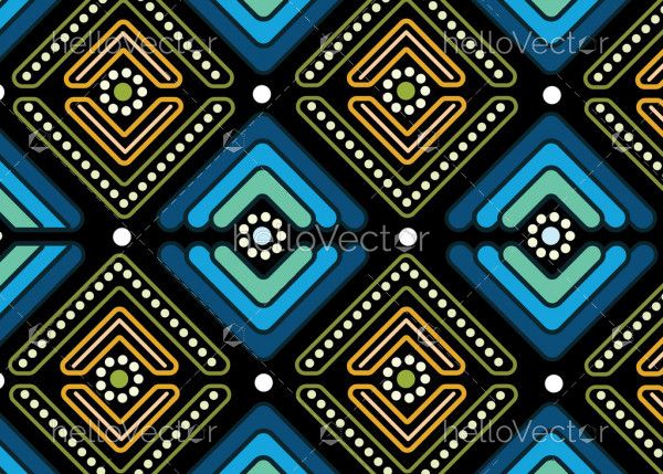Aboriginal dot art vector seamless background 