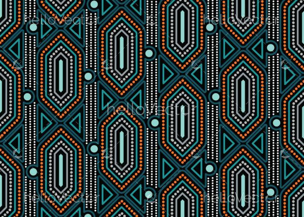 Aboriginal art dot vector seamless pattern background. 