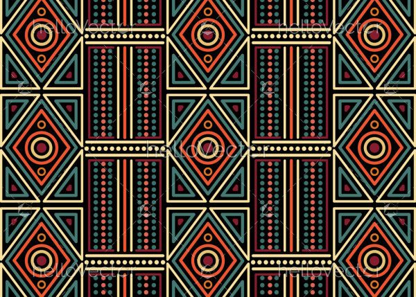 Aboriginal dot art vector seamless pattern background.