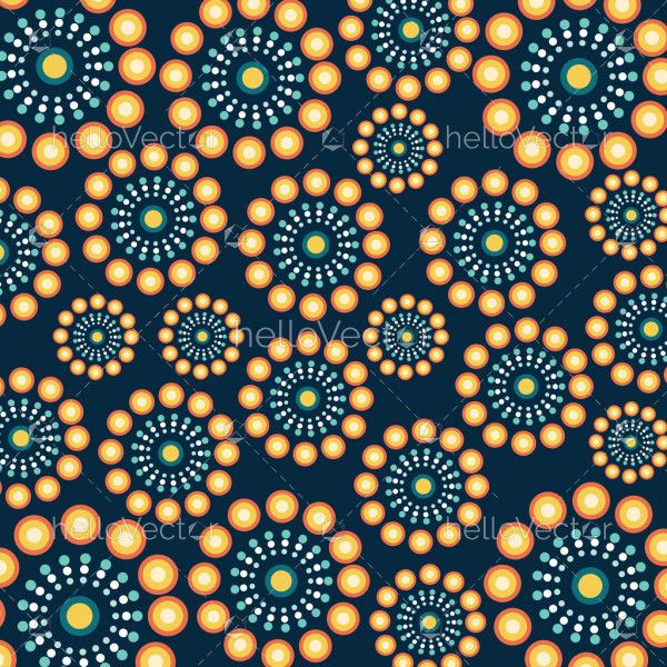 Dot art vector seamless pattern background.