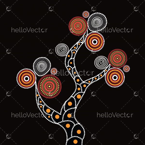 Aboriginal Tree Illustration. 