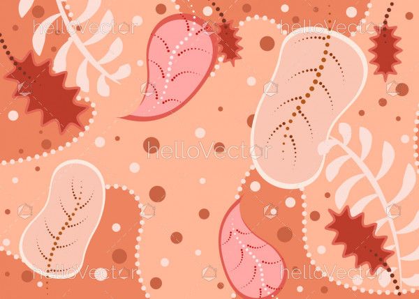 Abstract vector floral leaves background