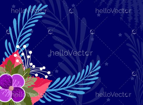 Abstract vector floral background