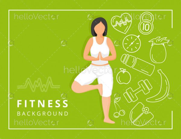 Young woman doing yoga,  Health and fitness concept