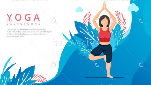 Yoga background, Health and fitness concept