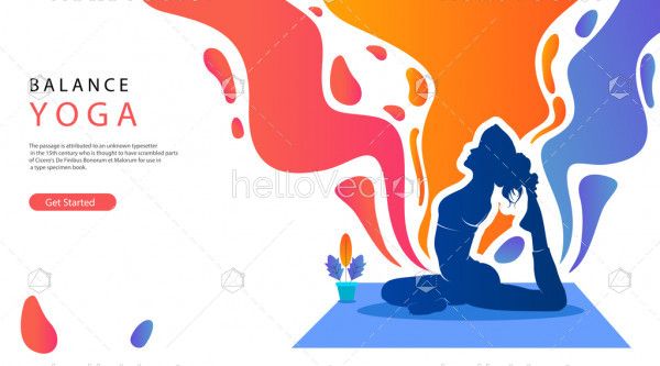 Young woman doing yoga,  Health and fitness concept