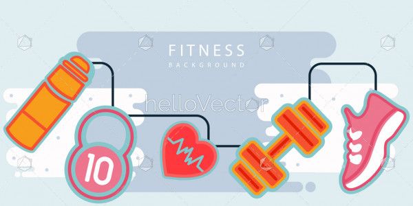 Fitness infographic design - Vector illustration