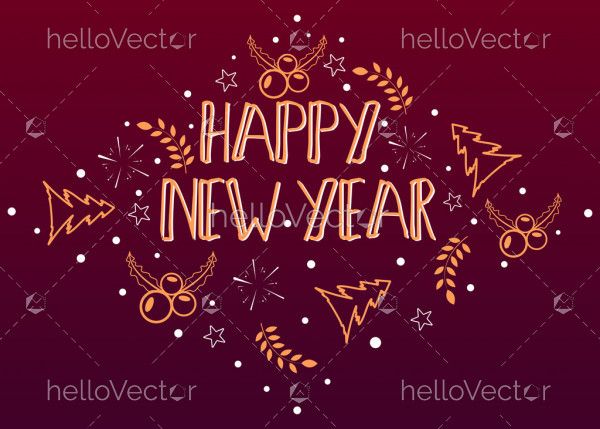 Happy New Year Free Vector Background