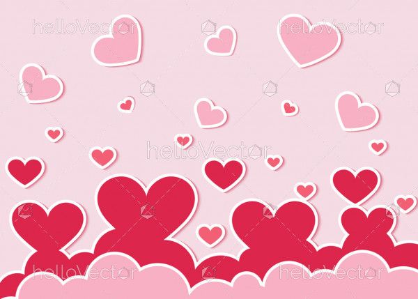 Valentine's day background - Vector illustration