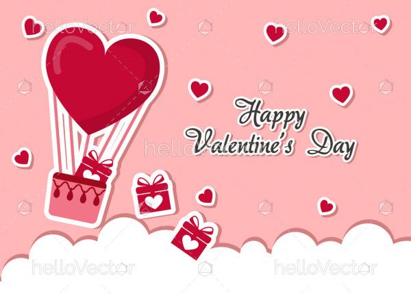 Happy valentine's day greeting card  - Vector illustration
