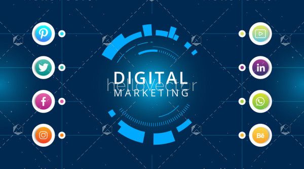 Digital marketing graphic - Vector illustration