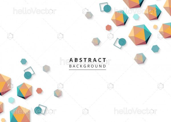 Colorful hexagonal vector geometric background