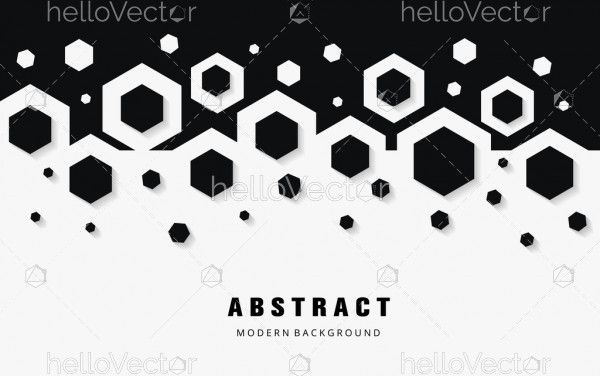 Trendy abstract hexagon vector background.