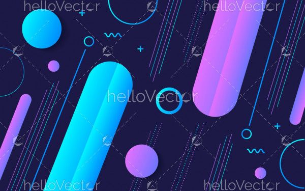 Abstract geometric shape gradient vector background.