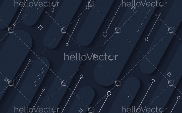 Trendy abstract geometric shape vector background