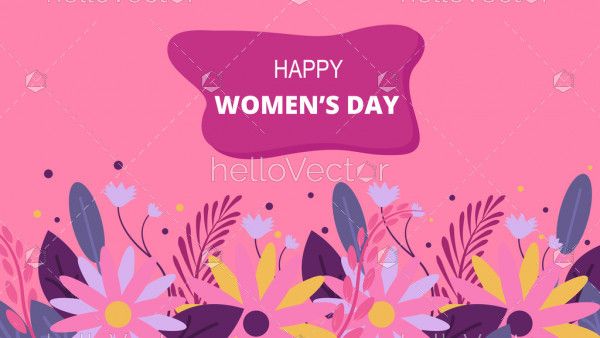Floral women's day vector background