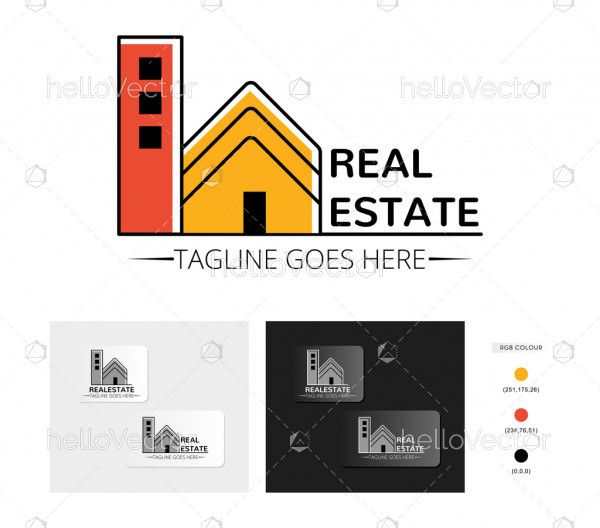Real estate logo template - Vector Illustration