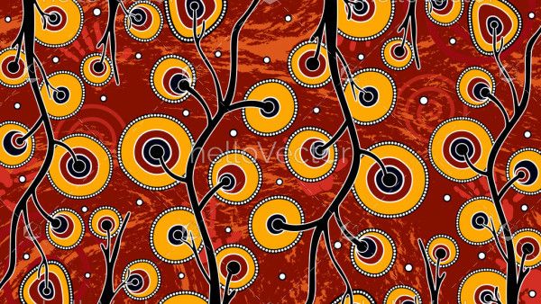 Aboriginal art vector background
