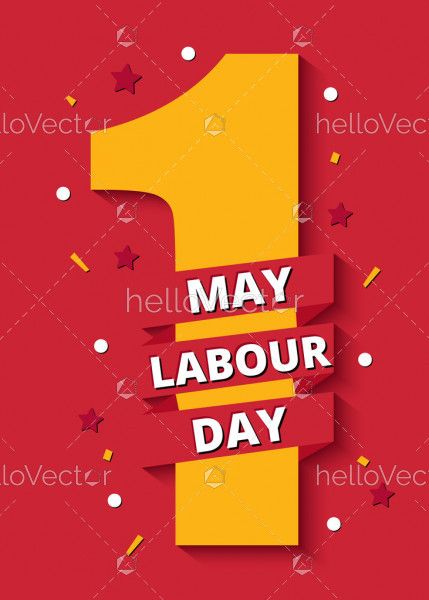 1st may - Happy labour day illustration