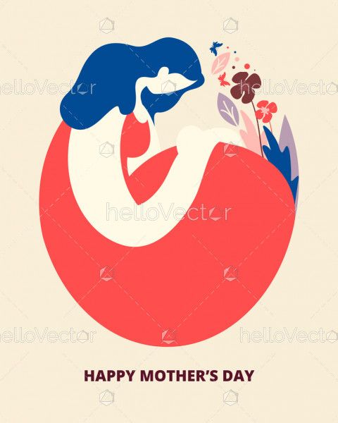 Happy mother's day illustration
