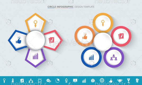 Circle infographic design - Vector Illustration