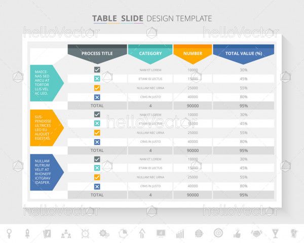 Vector Table Infographic