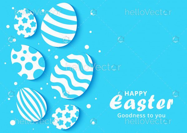 Decorative easter eggs. Easter poster and banner template