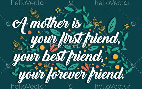 Mothers day typography vector background