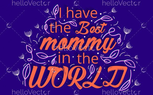 Mothers day typography vector background
