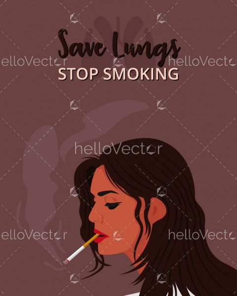 Stop Smoking - Vector Illustration