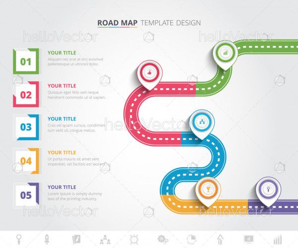 Colorful Roadmap Infographic Template