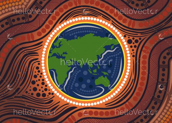 Aboriginal earth day dot painting