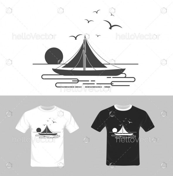 T-shirt graphic design vector illustration. 