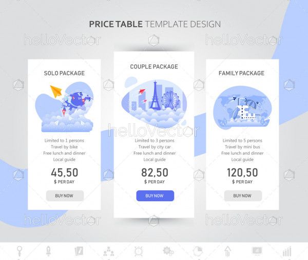 Travel Price Plan Infographic Template