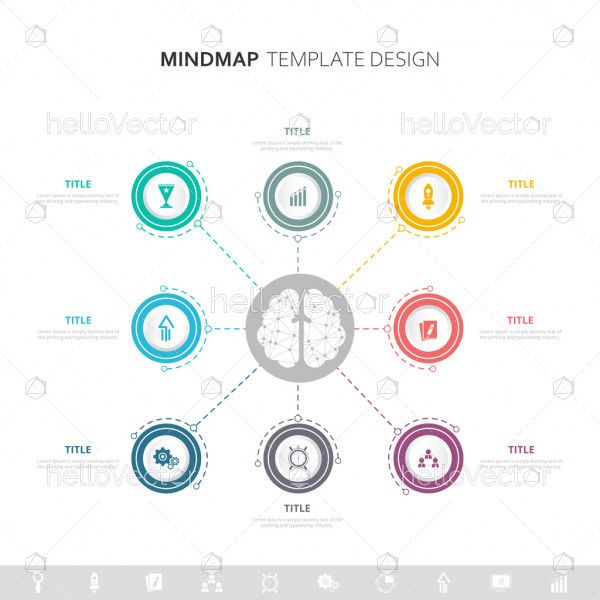 Mind map infographic template
