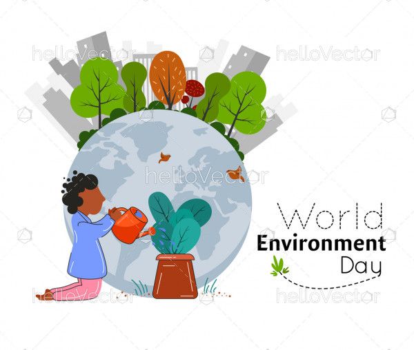 World environment day illustration