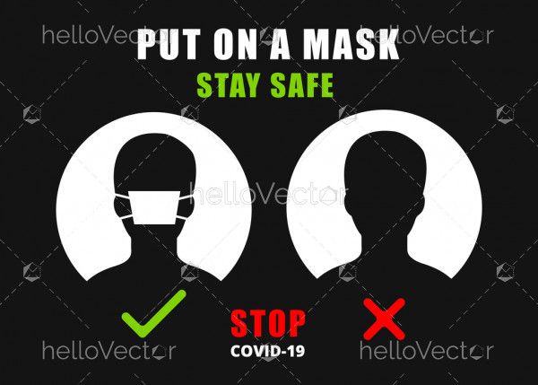 Please use face mask signage - Stop Covid-19