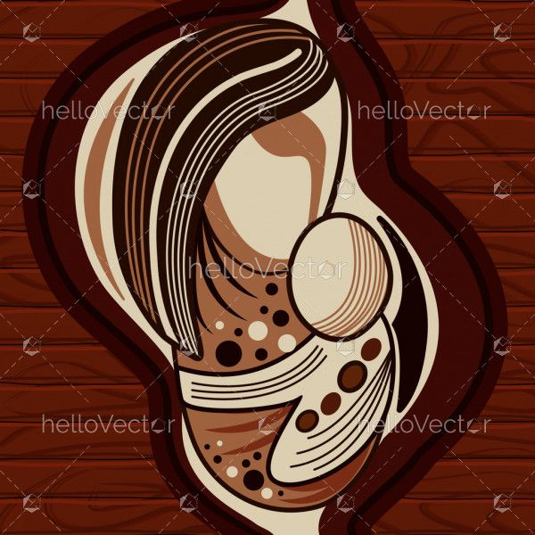 Mother and child art - Vector Illustration