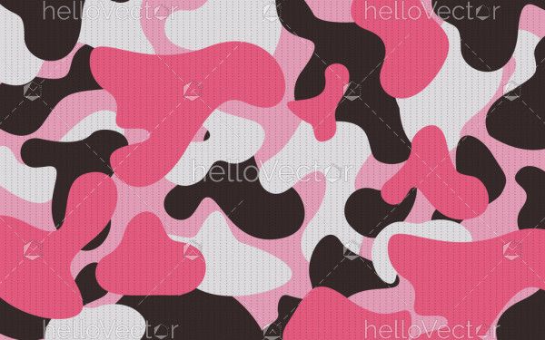 Pink Camouflage Texture - Vector Illustration