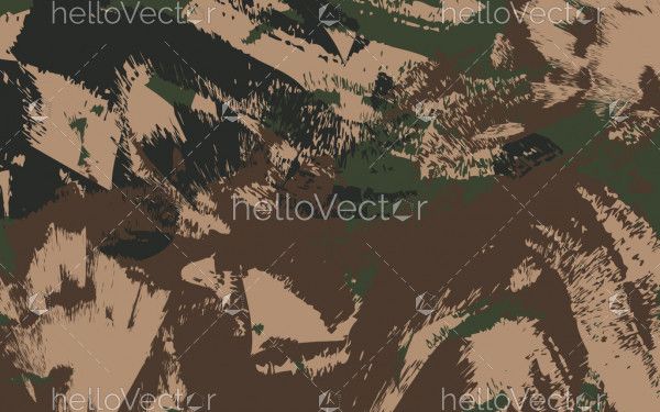 Green Camouflage Texture Background - Vector Illustration