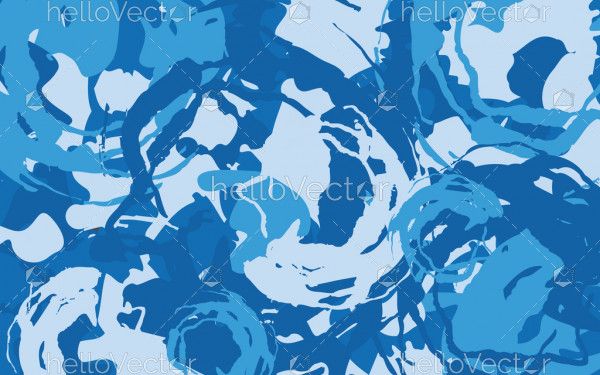 Blue Camouflage Texture - Vector Illustration